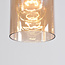 3-light pendant lamp coffee brown with Amber glass - Lungo