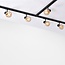 Modern 3-metre single-phase track lighting system with Melle amber spotlights - ceiling lights