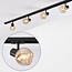 Modern 1.5 metre single-phase track lighting system with Melle amber spotlights - ceiling lights