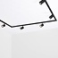 Modern 3-metre single-phase track lighting system with Lola spotlights - Black
