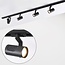 Designer lighting system, 1-phase track lighting system, 1.5 metres, with Fem spotlight - Black