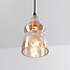 3-light pendant light Maracas - black with amber glass