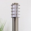 Smart standing stainless steel outdoor lamp 80 cm incl. 10W WiFi LED bulb - Silvio