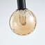 3-light pendant light Anglia - black with amber glass