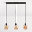 3-light pendant lamp with Amber glass - Vegas