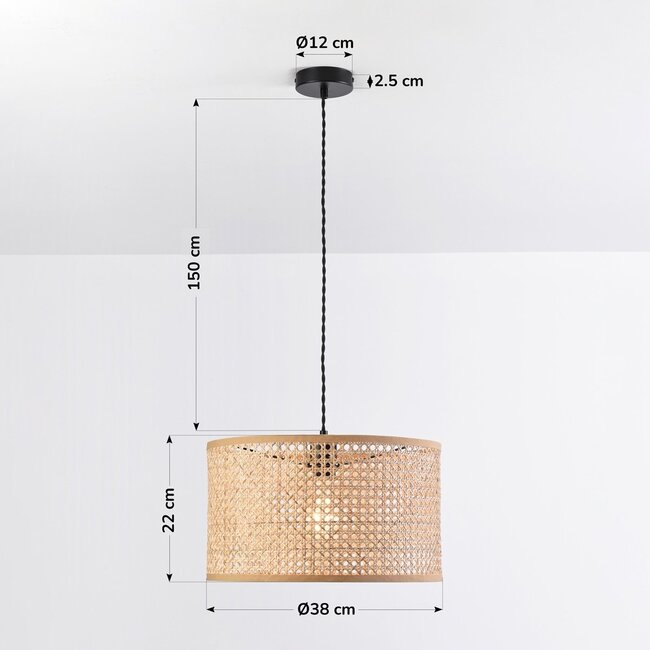1-light pendant light Mimbre - rattan