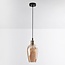 -light pendant lamp Verona amber - elongated smooth glass