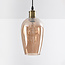 -light pendant lamp Verona amber - elongated smooth glass