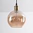 1-light pendant lamp Verona amber - round smooth glass