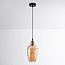 -light pendant lamp Verona amber - elongated bulging glass