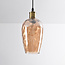 -light pendant lamp Verona amber - elongated bulging glass