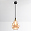 1-light pendant lamp Verona amber - teardrop bulging glass