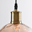1-light pendant light Verona - domed round amber glass