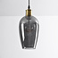 -light pendant lamp Verona smoked glass - elongated smooth glass