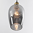 Pendant lamp Verona - Smoked glass mirror effect - elongated glass