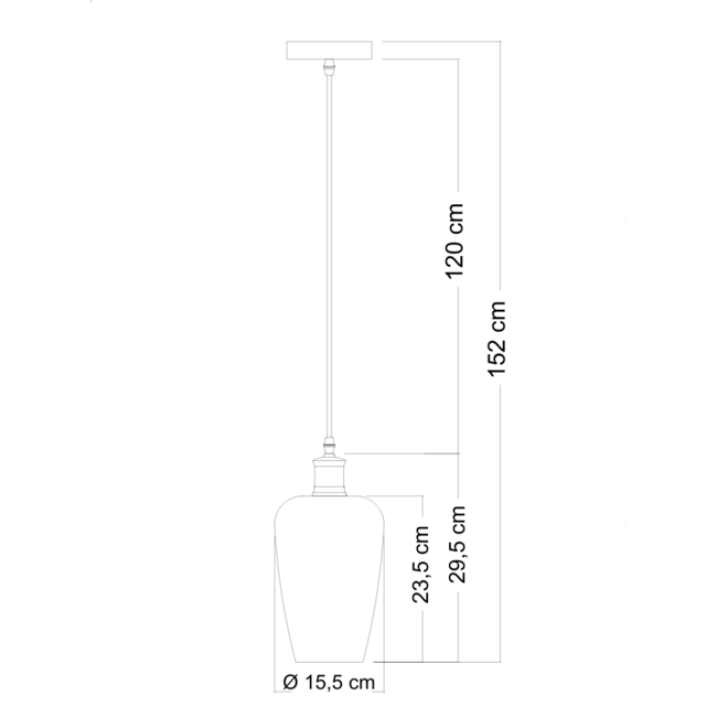 -light pendant lamp Verona - smoked glass Mirror effect - elongated glass