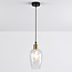 1-light pendant lamp Verona transparent - elongated glass bulge