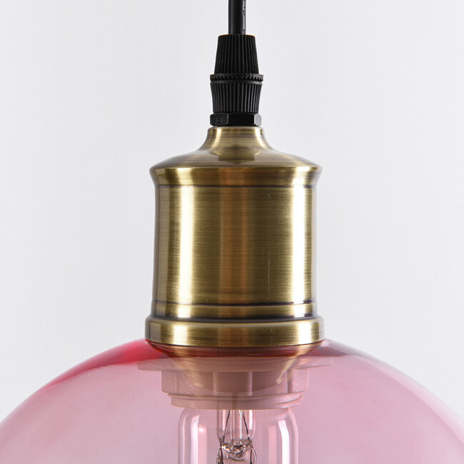 1-light pendant lamp Liya - red glass variant 2