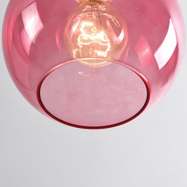 1-light pendant lamp Liya - red glass variant 4