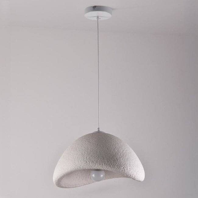Wabi-Sabi pendant lamp Cemento White stone effect - 38 x 30 cm