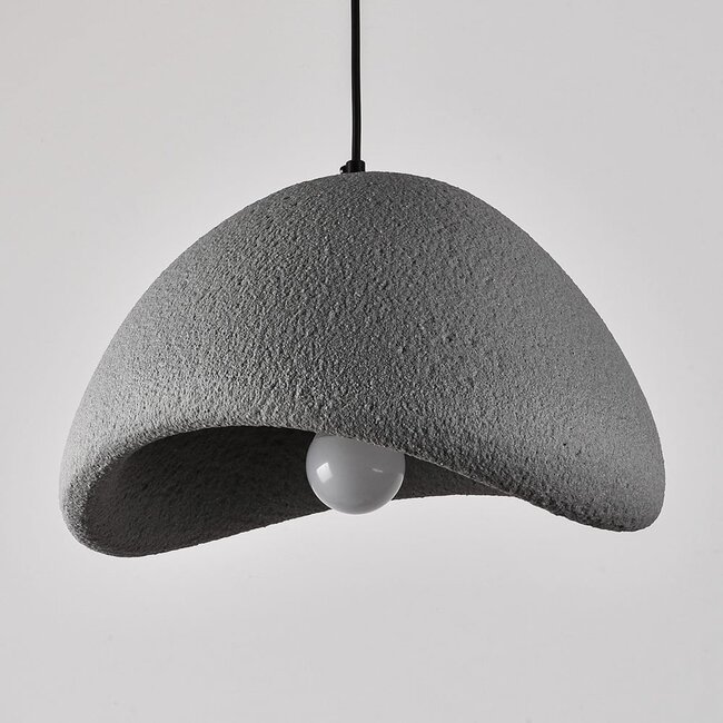 Wabi-Sabi pendant lamp Cemento grey stone effect - 38 x 30 cm