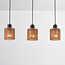 Braided rope pendant lamp, 3-light - Carrizo
