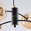 Firenze pendant lamp with Amber glass, 4-light