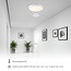 White flush ceiling lights Ø25.5 cm with emergency unit, sensor and CCT switch 3000/4000/6000K