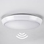 Ceiling light white Ø25.5 cm with emergency unit, sensor and CCT switch 3000/4000/6000K