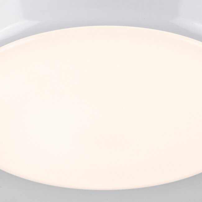 White flush ceiling lights Ø25.5 cm with emergency unit, sensor and CCT switch 3000/4000/6000K