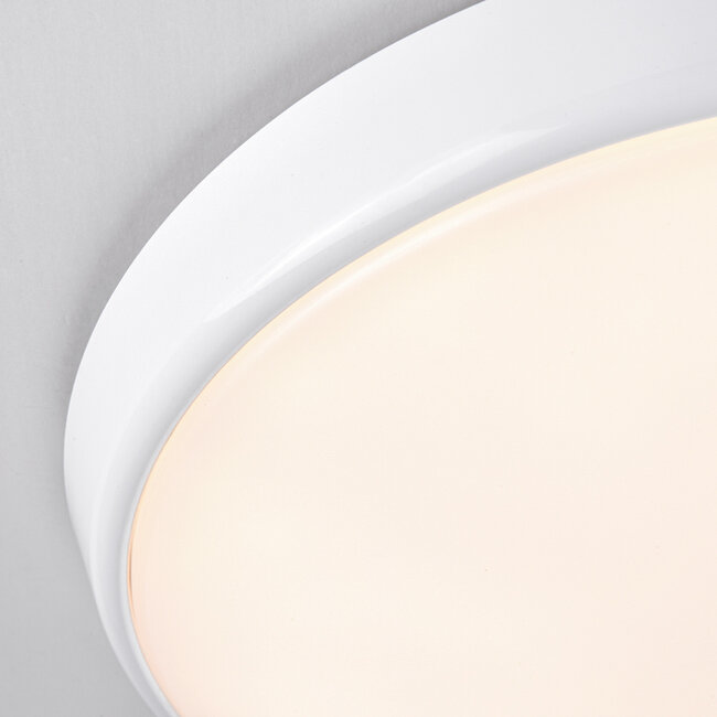 White flush ceiling lights Ø35.2 cm with emergency unit - CCT switch 3000K/4000K/6000K