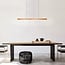 Smart minimalist pendant lamp Ami with Wi-Fi and integrated LEDs - wood effect