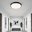 Black flush ceiling lights Ø35.2 cm with emergency unit - CCT switch 3000K/4000K/6000K