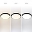 Black ceiling light with emergency unit and sensor - CCT switch