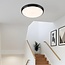 Black Ø35.2 cm flush ceiling lights with adjustable colour temperature