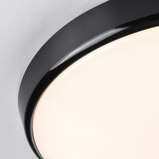 Black Ø35.2 cm flush ceiling lights with adjustable colour temperature