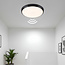 Black ceiling light Ø35.2 cm with sensor and adjustable colour temperature