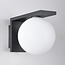 Outdoor wall light in anthracite with opal white polycarbonate shade - Luna