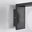 Outdoor wall light in anthracite with opal white polycarbonate shade - Luna