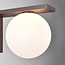 Outdoor wall light Luna brown with opal-white shade