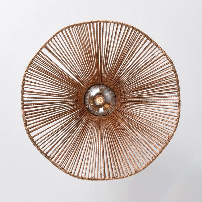 Carta 1-light ceiling light- black with rope