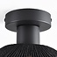 Boho-chic ceiling lamp Carta Black with rope Ø40 cm