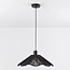 Artigo 1-light pendant light - black with black rope