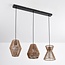 Intan 3-light pendant light - rope