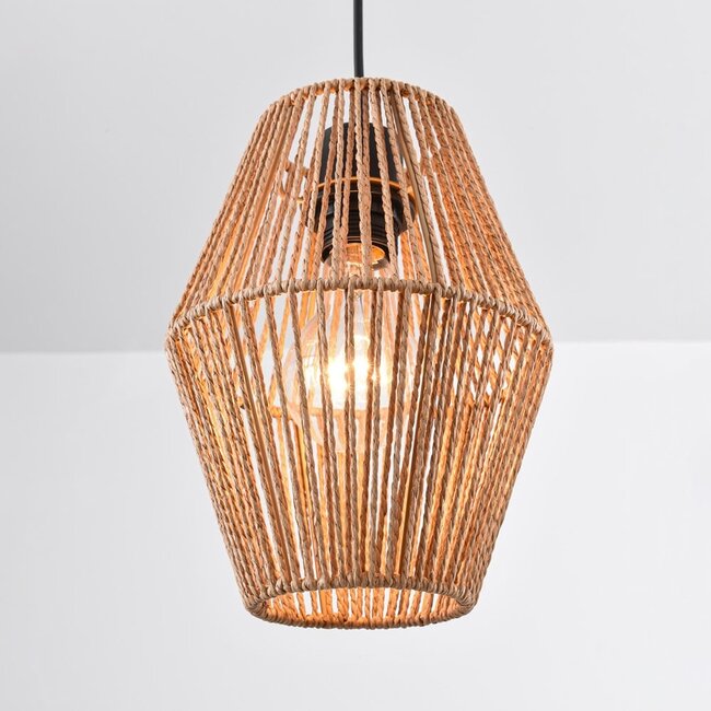 Bohemian pendant lamp made of braided rope - Intan
