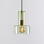 Pendant light Rurka gold with green glass