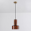 Pendant light Rurka gold with brown glass