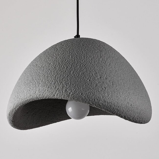 Wabi-Sabi pendant light Cemento grey stone effect - 60 x 47 cm
