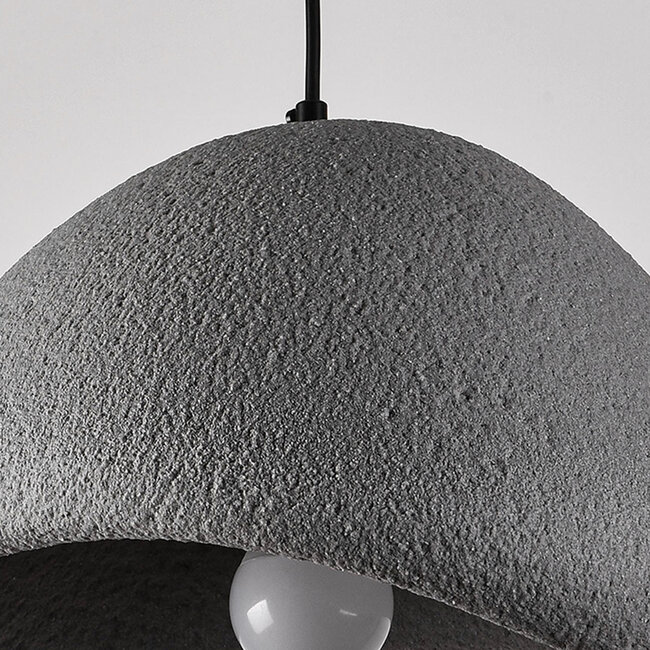 Wabi-Sabi pendant light Cemento grey stone effect - 60 x 47 cm