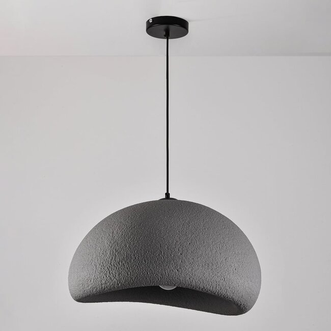 Wabi Sabi pendant light Urban Stone with grey stone pattern - 48 x 38 cm